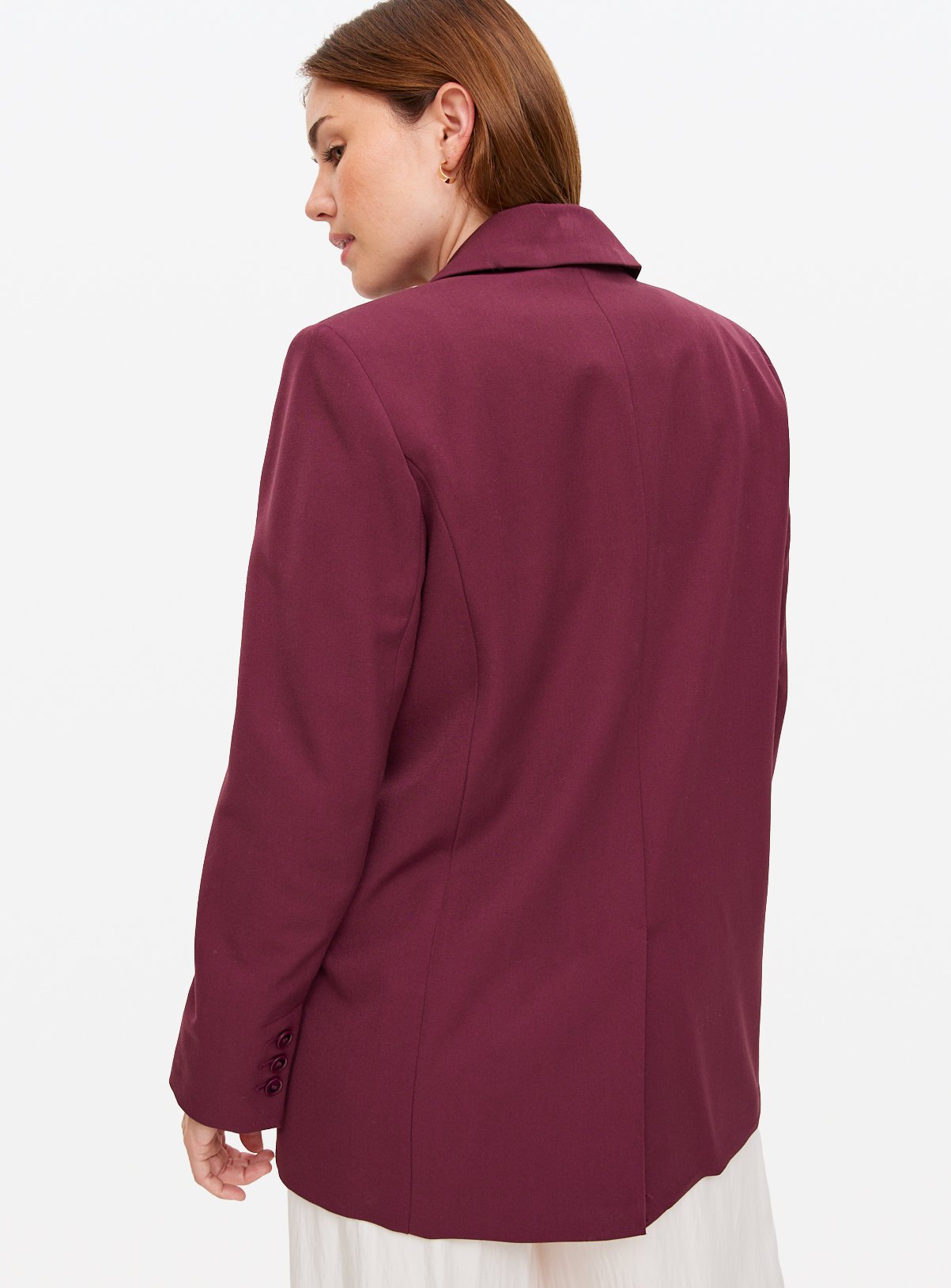 Dark Red Co-ord Ultimate Relaxed Blazer 14 - Image 4 thumbnail